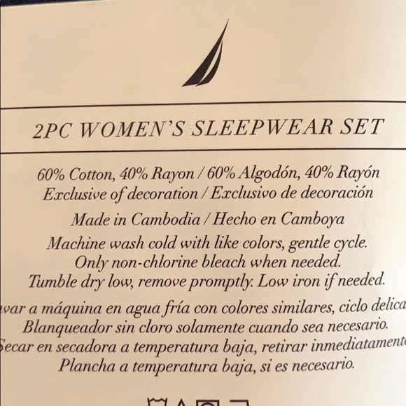 Nautica 2 Piece Sleepwear Set Anchor Polka Dot - Picture 8 of 9